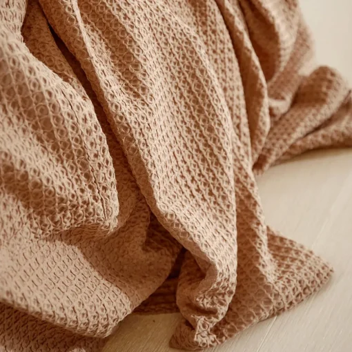 Sebastian Waffle Blanket - Olive Green