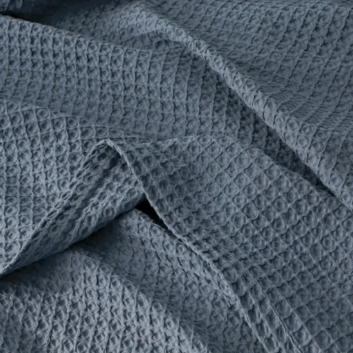 Sebastian Waffle Blanket - Olive Green