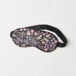 Silk Print Eye Mask - Aubergine
