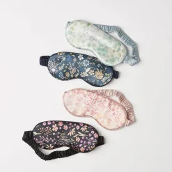 Silk Print Eye Mask - Aubergine