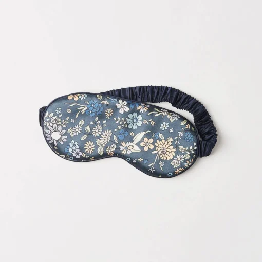 Silk Print Eye Mask - Aubergine