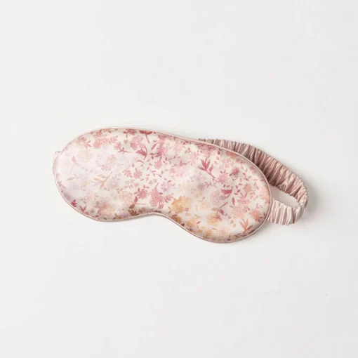 Silk Print Eye Mask - Aubergine
