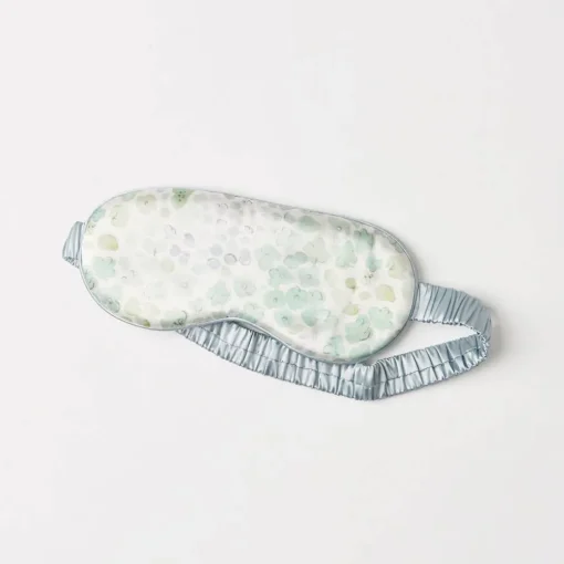 Silk Print Eye Mask - Aubergine