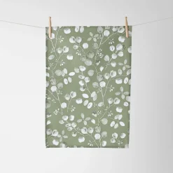 Silver Dollar Tea Towel - Olive