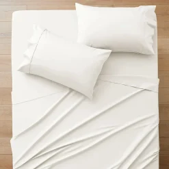 Sleeping Beauty 375 TC Cotton Sheet Set - Lily White