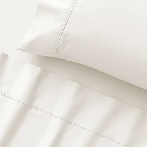 Sleeping Beauty 375 TC Cotton Sheet Set - Lily White