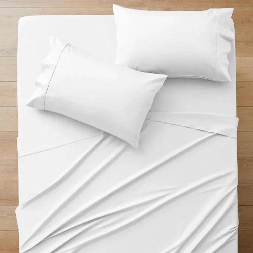 Sleeping Beauty 375 TC Cotton Sheet Set - Lily White