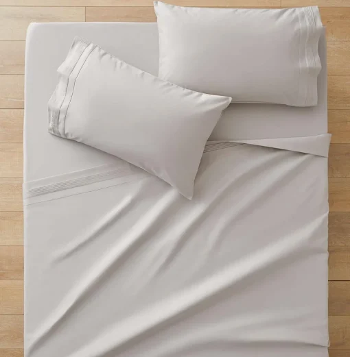 Sleeping Beauty 1200 TC Egyptian Cotton Sheet Set - Vanilla