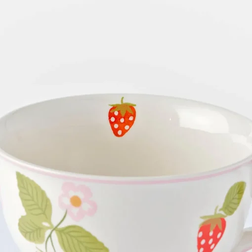 Strawberry Pedestal Tea Cup