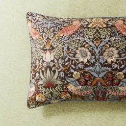 Strawberry Thief Quilt Cover - Chocolate