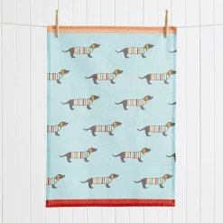 Stripe Dog Tea Towel