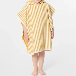Striped Hooded Kids Poncho
