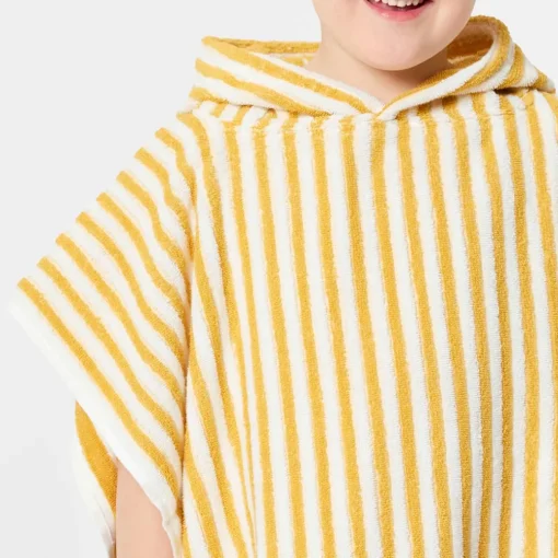 Striped Hooded Kids Poncho