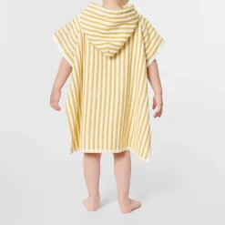 Striped Hooded Kids Poncho