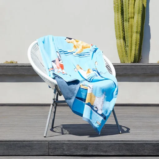 Surfing Dogs Beach Towel