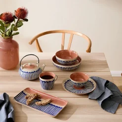 Tondo Dinnerware - Blue/White