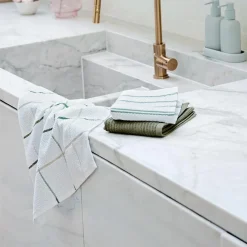 Turner Set Of 3 Terry Tea Towel - Army/Natural