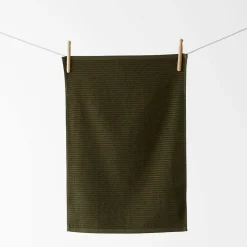 Turner Set Of 3 Terry Tea Towel - Army/Natural