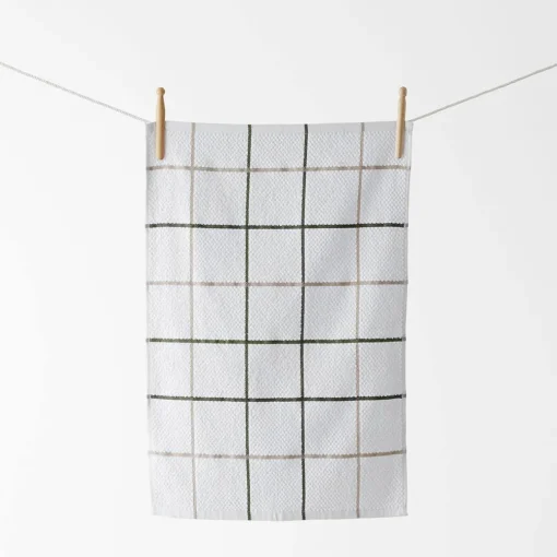 Turner Set Of 3 Terry Tea Towel - Army/Natural