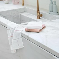 Turner Set Of 3 Terry Tea Towel - Brick/Pink