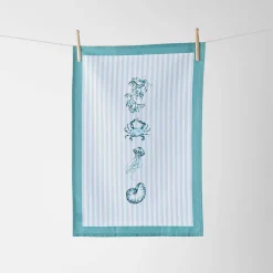 Under The Sea Tea Towel Set Of 3 - Teal