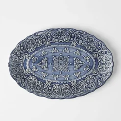 Venezia Large Oval Platter - Indigo