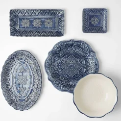 Venezia Large Oval Platter - Indigo