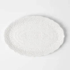 Venezia Large Oval Platter - Ivory