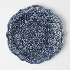 Venezia Large Round Platter - Indigo