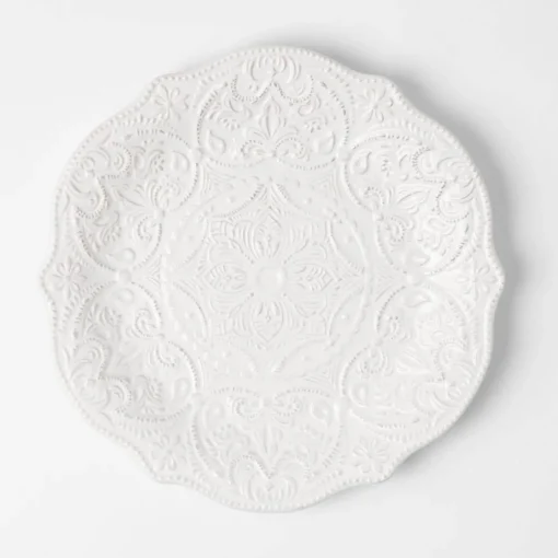 Venezia Large Round Platter - Ivory
