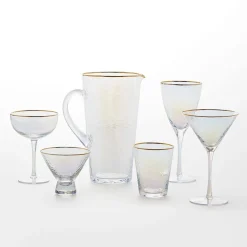 Vista Gold Rim Glass Drinkware