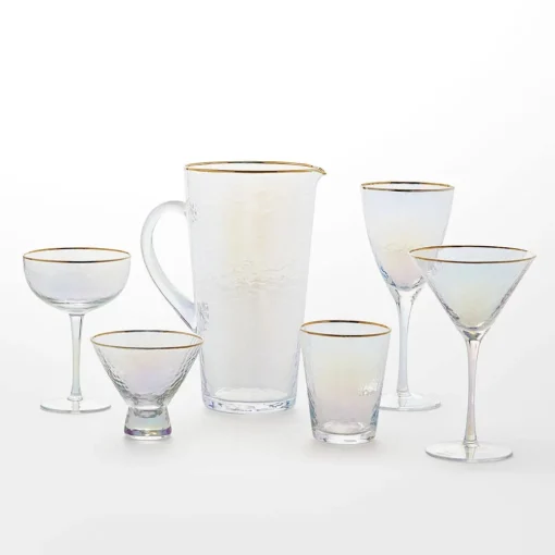 Vista Gold Rim Glass Drinkware