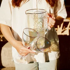 Vista Gold Rim Glass Drinkware