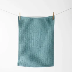 Waffle Tea Towel Set Of 2 - Slate Blue