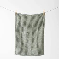 Waffle Tea Towel Set Of 2 - Slate Blue
