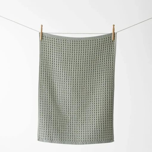 Waffle Tea Towel Set Of 2 - Slate Blue