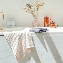 Waffle Tea Towel Set Of 2 - Stone