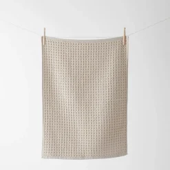 Waffle Tea Towel Set Of 2 - Stone