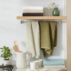 Waffle Tea Towel Set Of 2 - Olive
