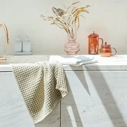 Waffle Tea Towel Set Of 2 - Olive