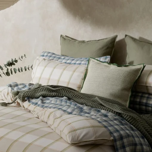 Watkins Washed Cotton Quilt Cover Set - Natural