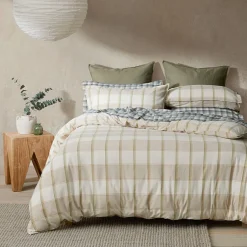 Watkins Washed Cotton Quilt Cover Set - Natural