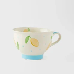When Life Gives You Lemons Pedestal Tea Cup - Yellow