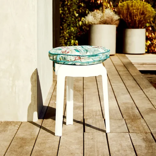 Winton Gum Print Round Outdoor Chair Pad