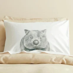 Wombat Face Novelty Pillowcase