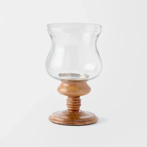 Wood Base Hurricane Curved