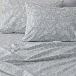 Woodland Flannelette Sheet Set - Teal/Cream Floral