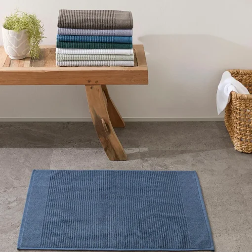 Wythe Bath Mat - Silver