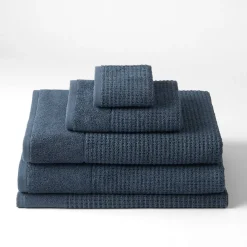 Wythe Waffle Towel - Navy