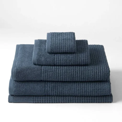 Wythe Waffle Towel - Navy